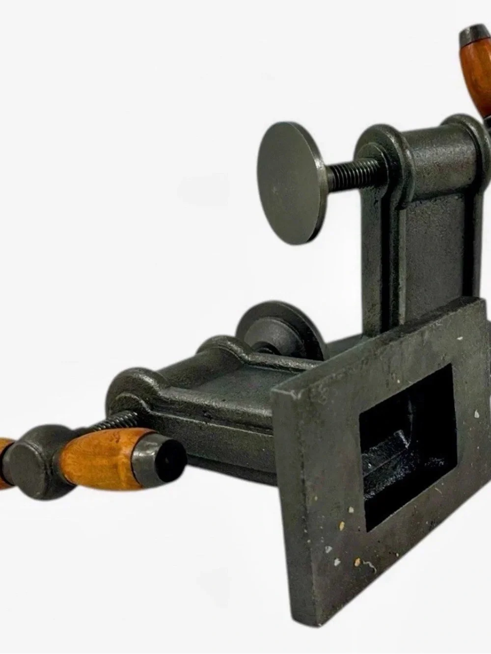 Restoration Hardware Cast Iron Vise Bookends Industrial Screw Clamp Pair RH